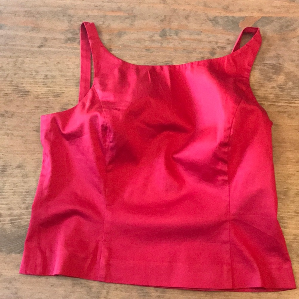 Loft size 4 summer top with straps and side zipper. Fitted.